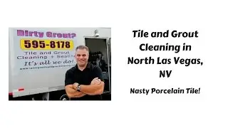 Tile and Grout Cleaning - North Las Vegas - Nasty Porcelain Grout! #northlasvegas #groutcleaning