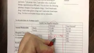 Health Insurance Benefits Total Out of pocket