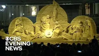 Nativity sand sculpture debuts at the Vatican