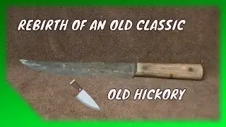 Old Hickory Knife Rebuild Using A Scroll Saw, Rotary Tool and Wicked Edge Sharpener