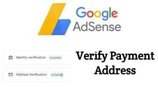 Google AdSense Address Verification | Verify Payment Address | AdSense