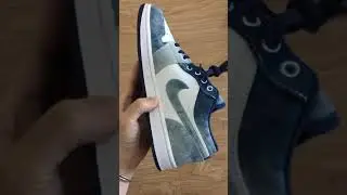 Air Jordan 1 Low Washed Denim In Hand
