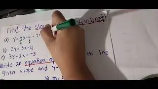 writing equation of a line given the slope and b (English / Filipino)