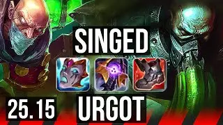 SINGED vs URGOT (TOP) | 10/4/14, Dominating | EUW Diamond | 25.15