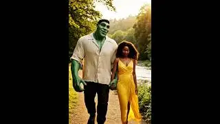 Green hulk Love Story Ending 💚 AI Cinematic Shorts #hulk #short