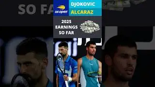 💰🎾 US Open Djokovic VS Alcaraz 2025 Earnings So Far #shorts