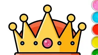 How to draw a crown 👑/ Step by step Drawing // @LeenaDrawings