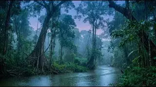 Deep Focus Rain:  Heavy Jungle Rain for Studying, Reading & Work