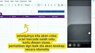 Part 2. Membuat rekap bulanan absen barcode otomatis digoogle  sheet aplikasi scan it to office . 