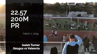 190307 Isaiah Turner 200M PR - Saugus vs Valencia