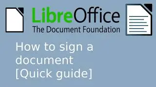LibreOffice Writer :: How to digitally sign a document [Quick guide]