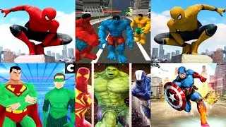 Scary Monster Hulk, Scary Spider Hero, Flying Superheroes, Incredible Escape Escape - Multiple Games