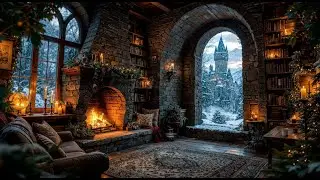 Winter Cabin Dreams ❄🌙 Cozy Fireplace Ambience for Sleep, Reading & Deep Calm