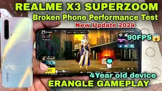 Realme x3 bgmi test😱 | 2024 new update | realme x3 superzoom pubg test | 90 fps gaming #3ksoon