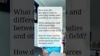 Critical lit review questions - How examiners want you to connect studies in a PhD literature review