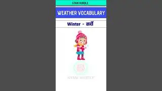 Basic Weather Vocabulary | English - Hindi Basic Words For Beginners With Flashcards