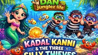 Kids Moral Story Cartoon 🌊👑 Kadal Kanni & Silly Thieves | Dan Junglez Life