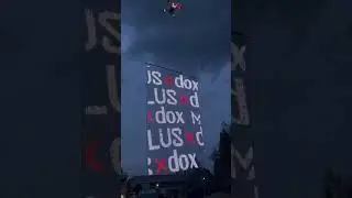 Test flight of the massive 6m x 9m LED VISION DRONE. #ledvision #ledscreen #leddisplay