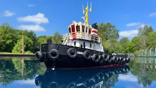Hobby engine Richardson rc  tug boat & New York harbour scratch built tug