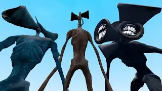 SIREN HEAD VS DARK SIREN HEAD VS ICE SIREN HEAD!! Garry's Mod [Siren Head Trevor Henderson] Gameplay