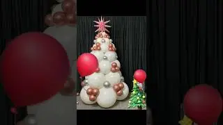 DIY Balloon Christmas Tree 🎄🎈 #shorts