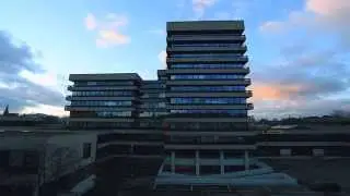 Hannover Postbank buidling time lapse 4k 02.04.15