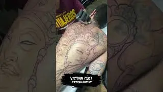 WIP Front and Back Piece  Tattoo by Victor Chil