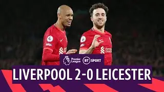 Liverpool v Leicester (2-0) | Jota Scores Twice As Salah Returns | Premier League Highlights