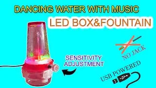 how to make musical water fountain ,DIY waterdancing fountainwith music using plastic cup