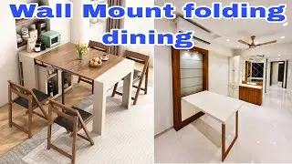 Dining table design | Folding dining table attached to wall | Wall mounted dining table | Home Decor