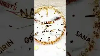 customized resin clock with names #names #resin #resinart #clockwork #clock #artsandcrafts #shorts