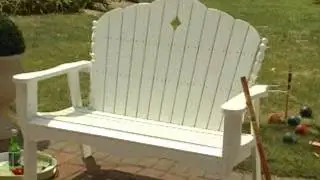 East Cottage 4 ft  Adirondack Wood Garden Bench White Finish - Product Review Video