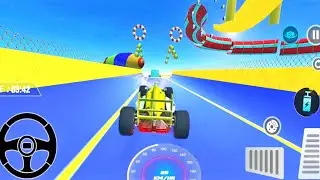 FORMULA CAR STUNTS : IMPOSSIBLE STUNTS TRACKS RACING GAME | YELLOW FORMULA CAR DRIVING | CAR RACING