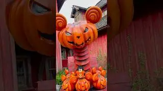 Disneyland Paris Pumpkin Decorations with the Chip & Dale Pumpkin Loungefly