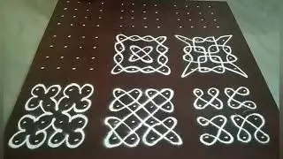 #31, 4 x 4 dots Chinna melikala muggulu, simple sikku kolam, easy rangoli, daily rangoli