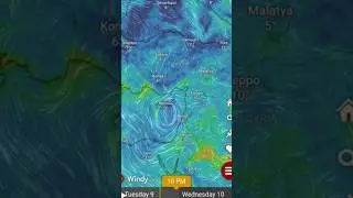 low pressure storm 🌀 is very close to south turkey ⚡⛈️