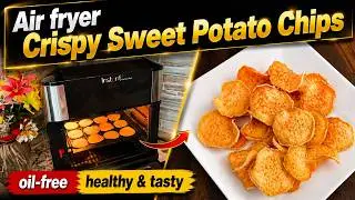 Airfryer Crispy Sweet Potato Chips without Oil | Healthy & Tasty Chips | Diabetes friendly