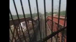 Indian Railways WDP3 Old Delhi Yamuna Bridge (Iron Bridge) Double Deck Rail and Road Bridge