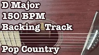 Pop Country Backing Track in D Major - 150 BPM - Verse/Chorus Jam Track - (D G Bm A _ F#m Em A7)