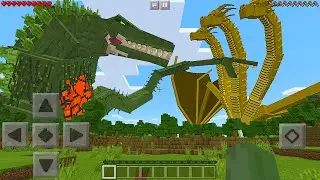 I Found KING GHIDORAH vs BIOLLANTE in Minecraft Pocket Edition...