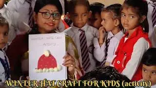 winter hat craft for kids (activity)/ how to make Winter hat craft / peper craft activity