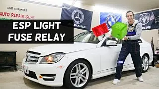 MERCEDES W204 ESP Light Electronic Stability Control Fuse Relay Location Replacement C250 C300 C180