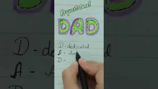 Request done - Dad writing - tell me the next word #shorts #viral #short #satisfying #calligraphy