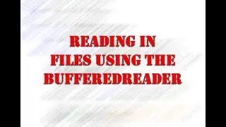 Reading In Files Using The BufferedReader