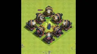 Max gaint Cannon (clan capital) vs Hero's together in #clashofclan #shorts #gameplay #cocshorts