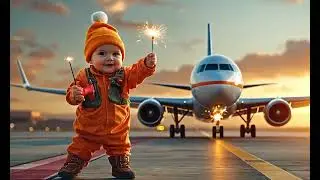 Baby Airport Adventures | Tiny Workers Taking Over the Terminal | AI-Generated Fun | AI Baby Videos