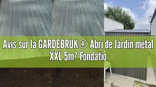 Avis sur la GARDEBRUK&reg; Abri de Jardin m&eacute;tal XXL 5m&sup2; Fondation 260x205x180cm Porte coulissante Anthra