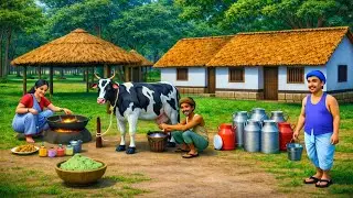 ईमानदार दूधवाला | Imandar Dudhwala Hindi Kahani | Cartoon Story | Hindi Kahaniya | Moral Stories