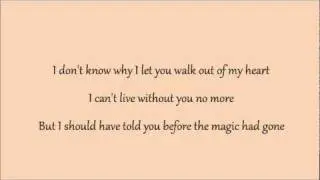 C21 - I Should Have Told You Before Lyric