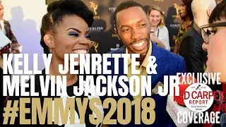 Kelly Jenrette & Melvin Jackson Jr interviewed at Performer Peer Group Emmy Celebration #Emmys